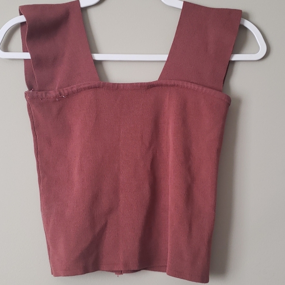 Burgundy crop top - Picture 3 of 3